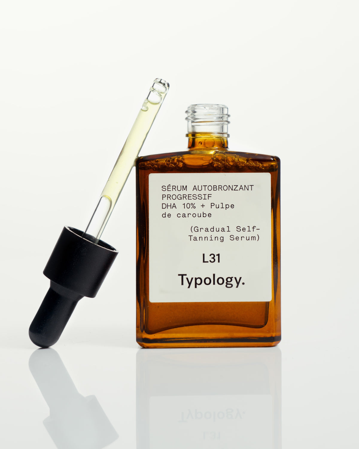 Gradual Self-Tanning Serum 10% Plant-Based DHA + Carob Pulp — Typology