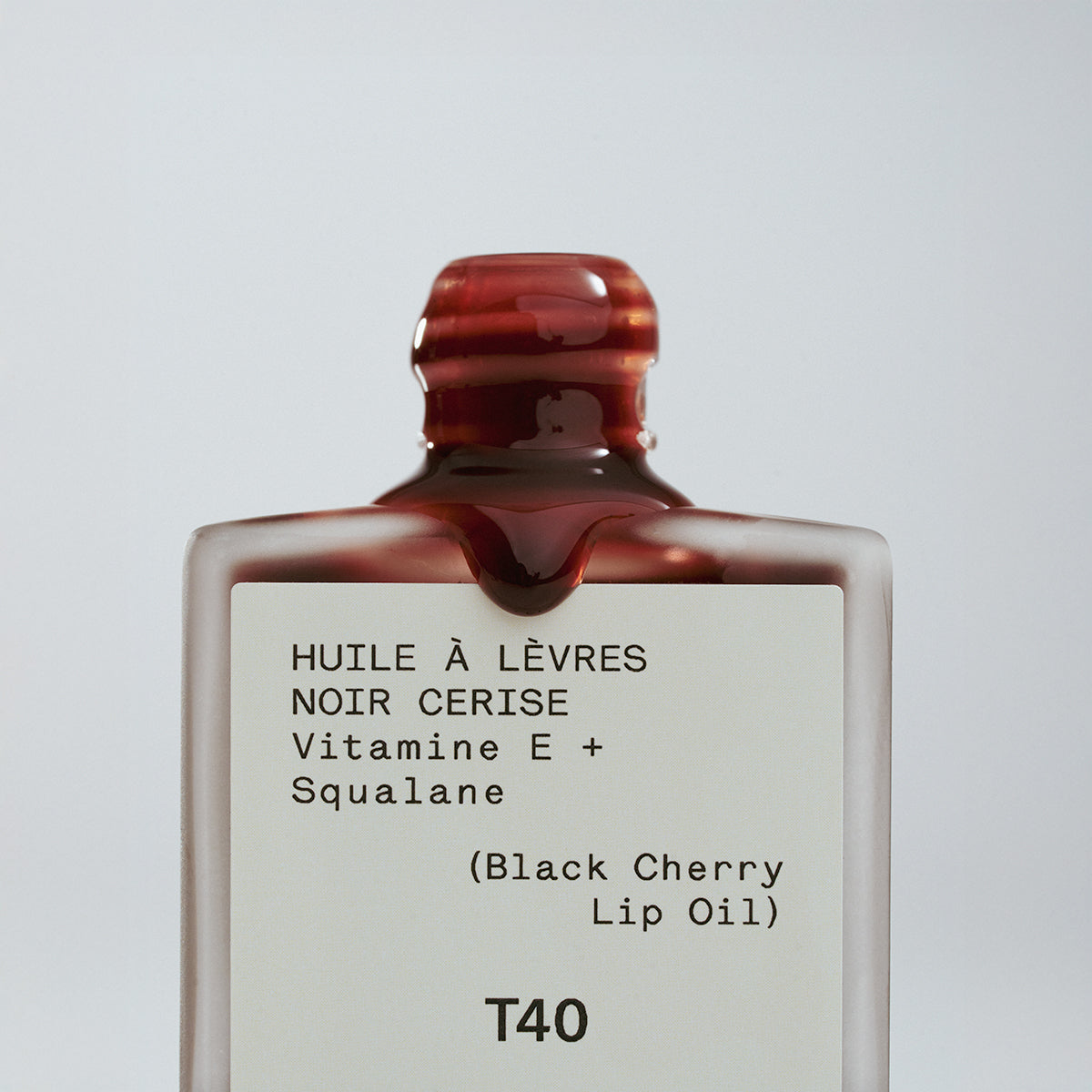 Moisturizing Lip Oil T40 | 10% Squalane + Vitamin E | T40 | Black Cherry | 0.50 floz