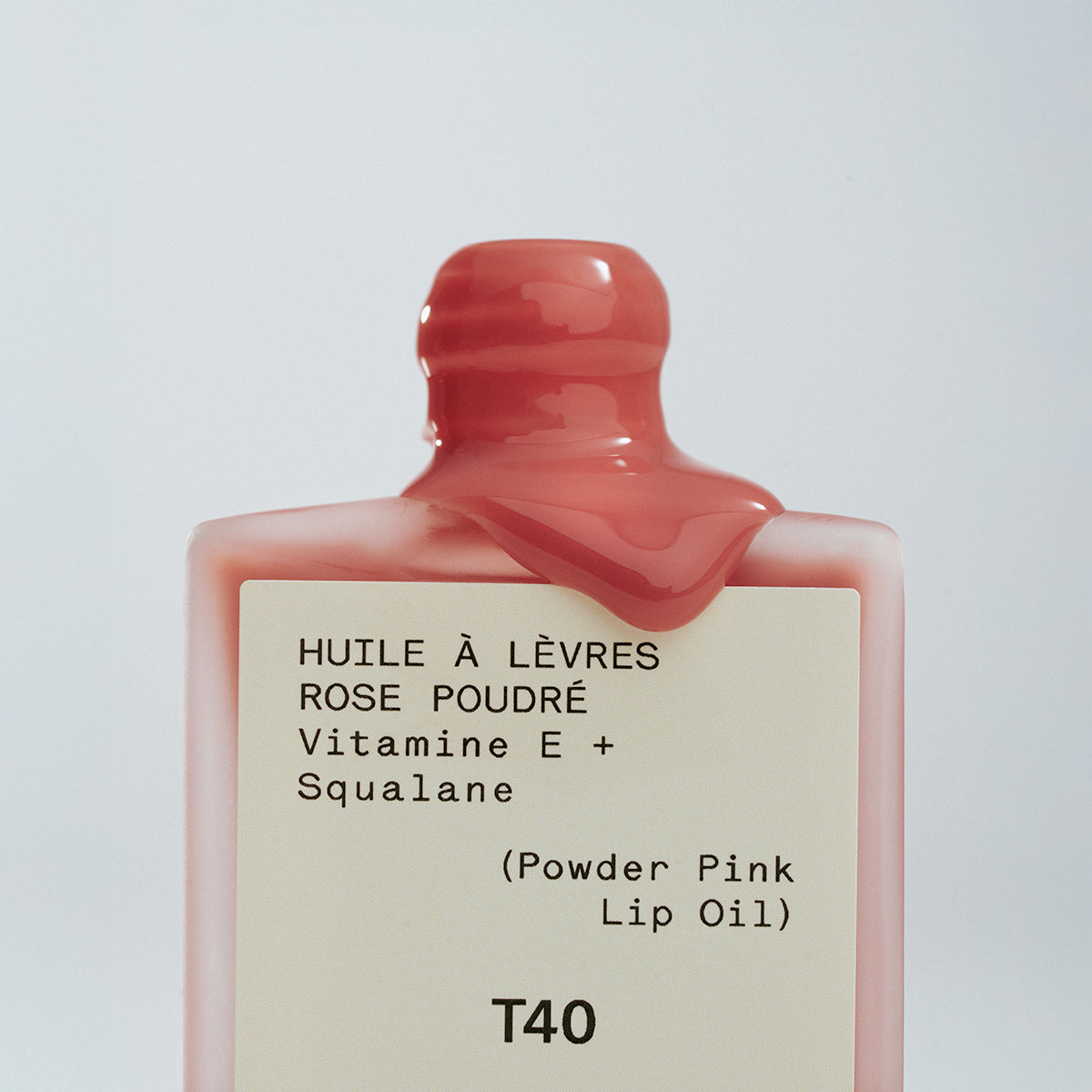 Moisturizing Lip Oil T40 | 10% Squalane + Vitamin E | T40 | Powder Pink | 0.50 floz