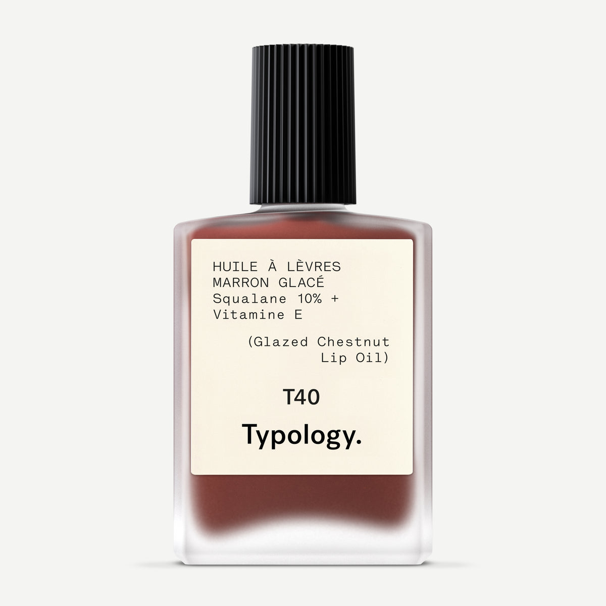 Moisturizing Lip Oil T40 | 10% Squalane + Vitamin E | T40 | Glazed Chestnut | 0.50 floz