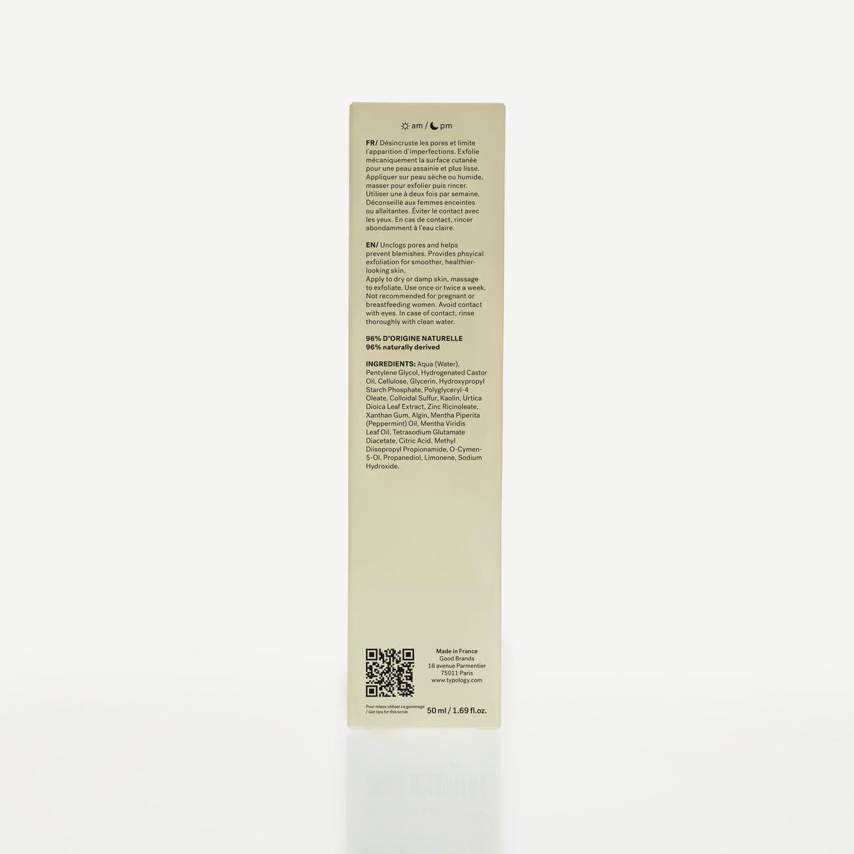 Blemish Control Face Scrub 2% Sulfur + Nettle Extract — Typology