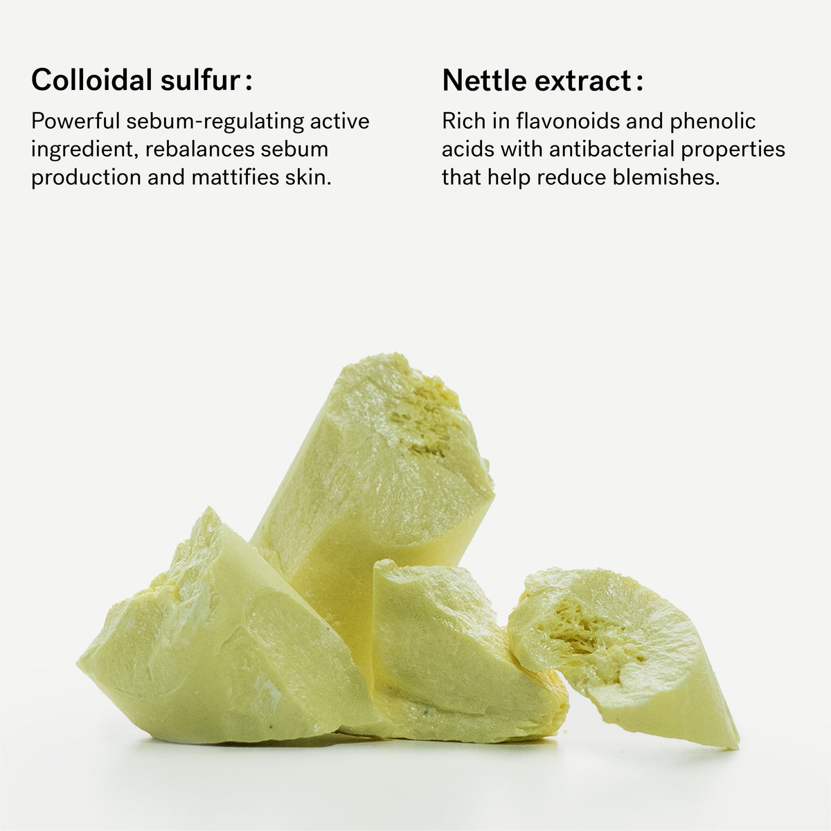 Blemish Control Face Scrub 2% Sulfur + Nettle Extract — Typology