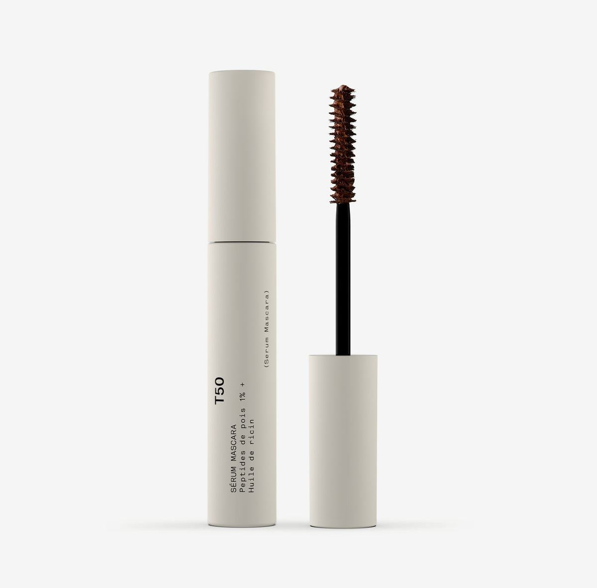 Serum Mascara T50  | 1% Pea Peptides + Castor Oil | T50  | Brown | 0.27 fl.oz.