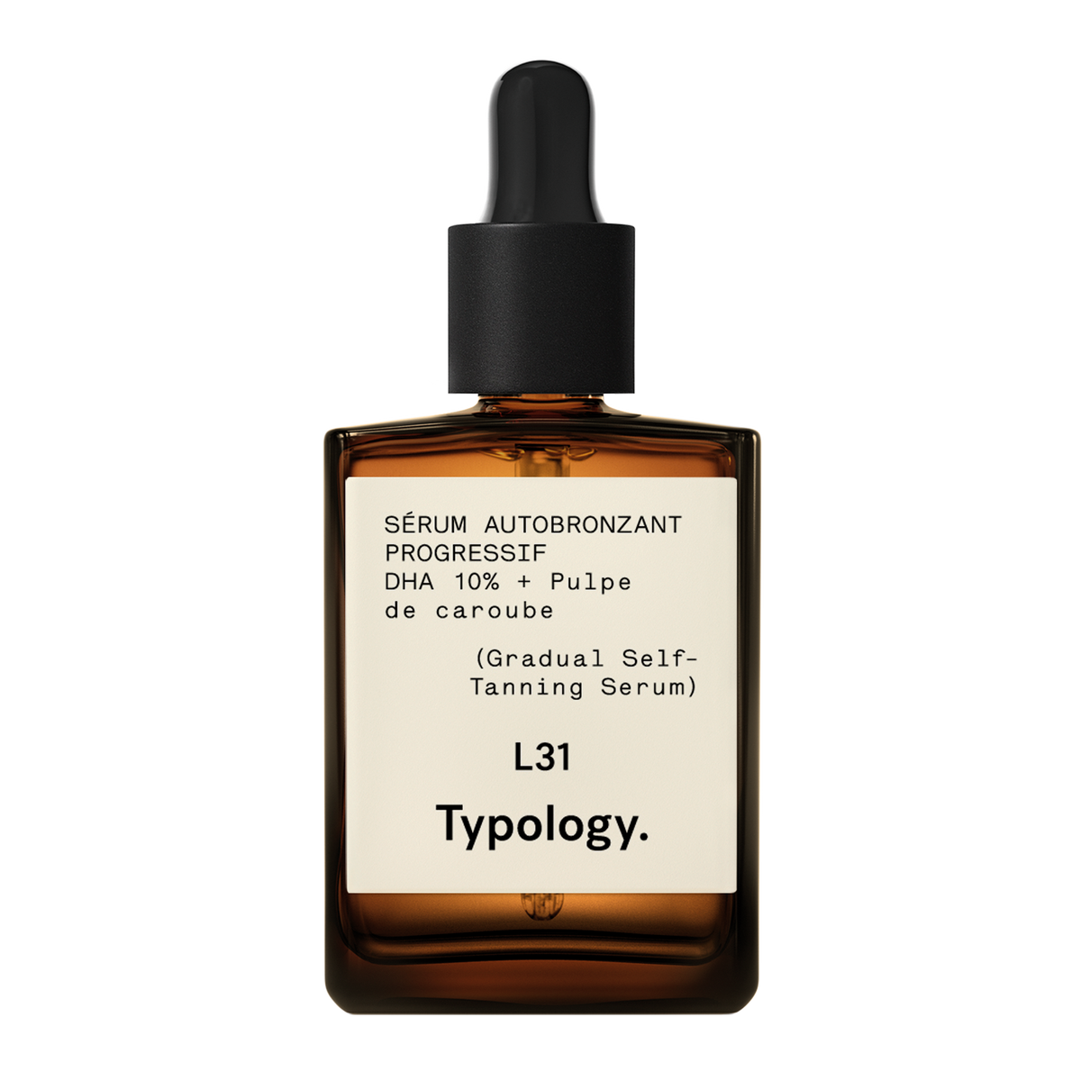 Gradual Self-Tanning Serum 10% Plant-Based DHA + Carob Pulp — Typology